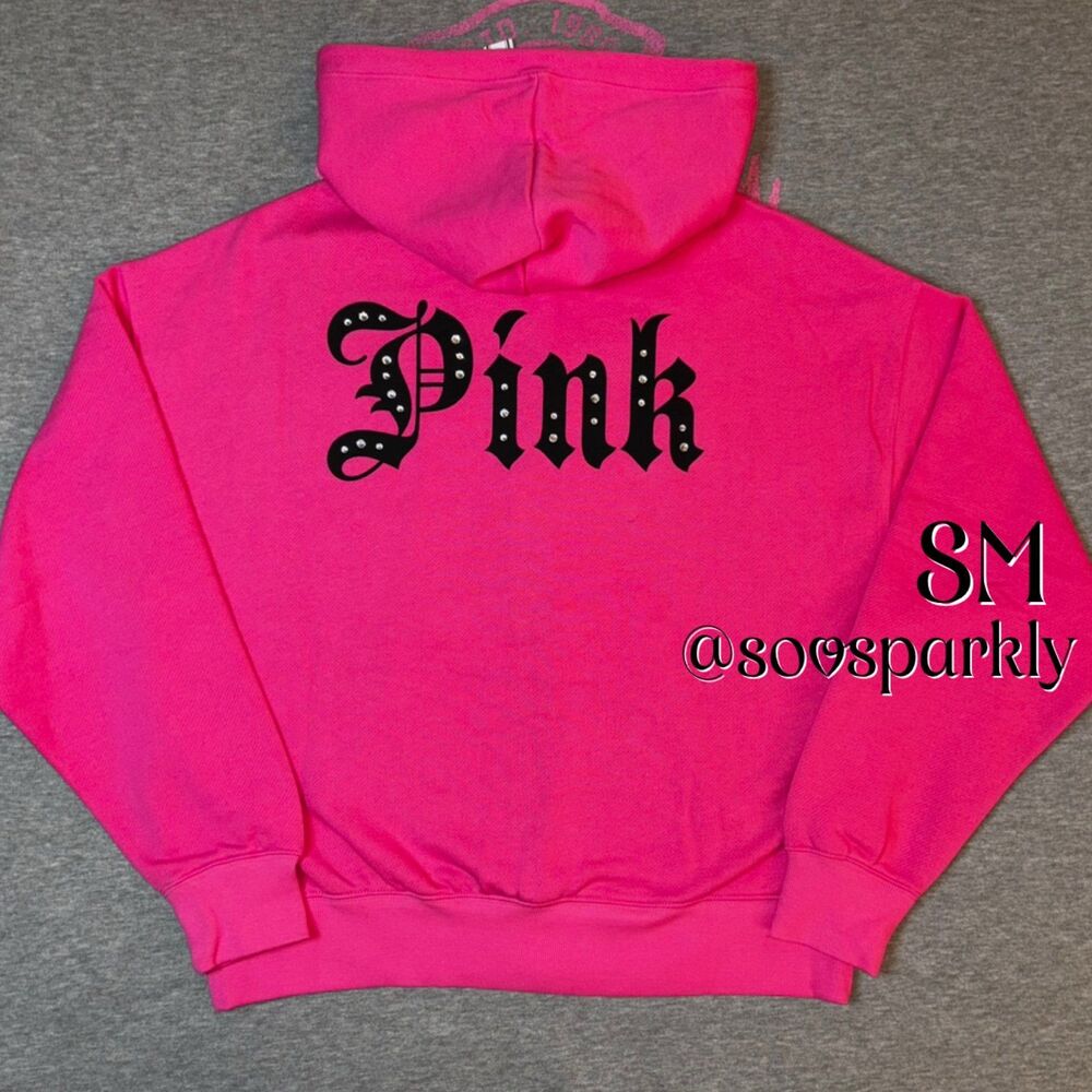 Victoria’s Secret PINK Limited Edition Rhinestone Bling Halloween Full Zip SM